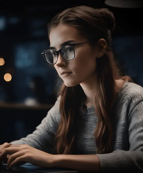 Estudiante verificando su certificado Blendex