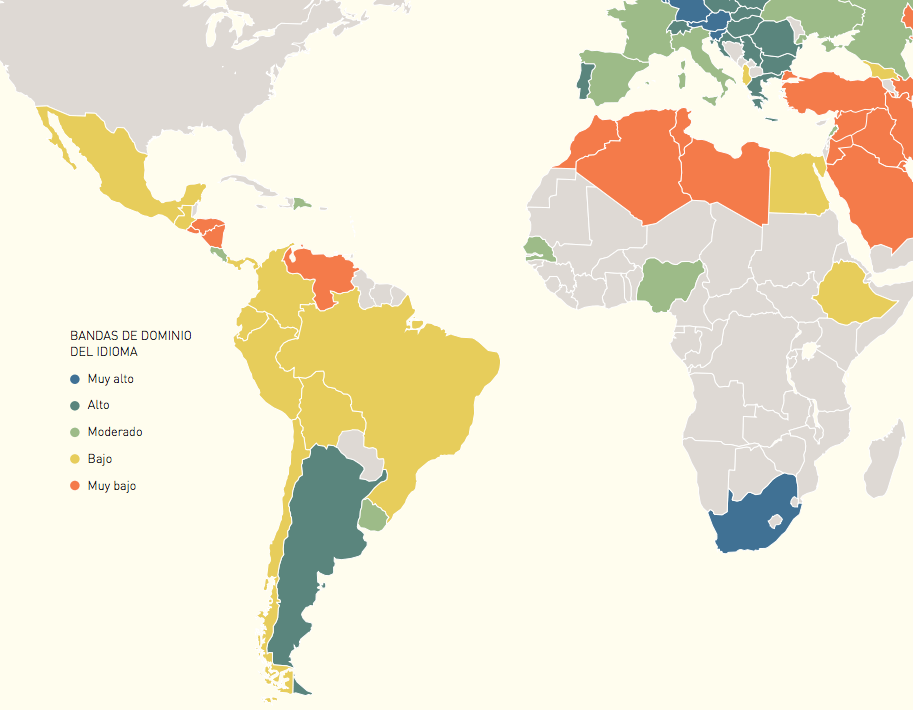 Países del mundo que mejor dominan el inglés